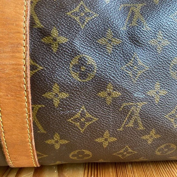 Louis Vuitton Brown Monogram Signature Canvas 1994 Keepall 55 Duffle Bag 1031LF - Picture 4 of 10